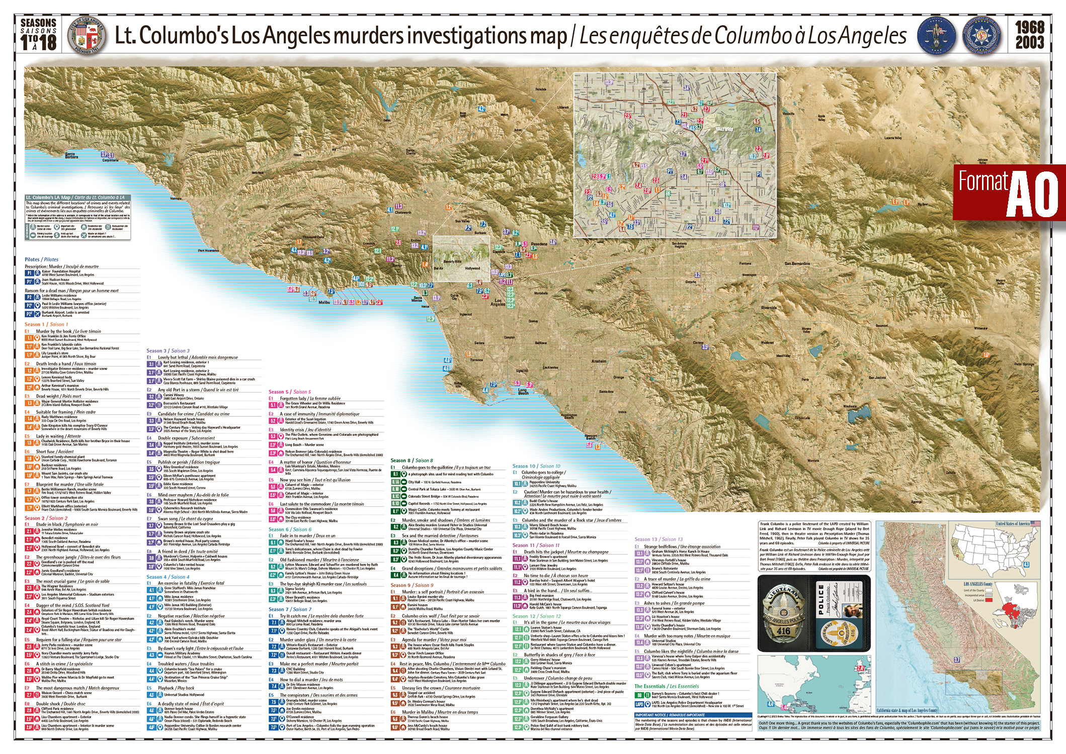 LA map Columbo