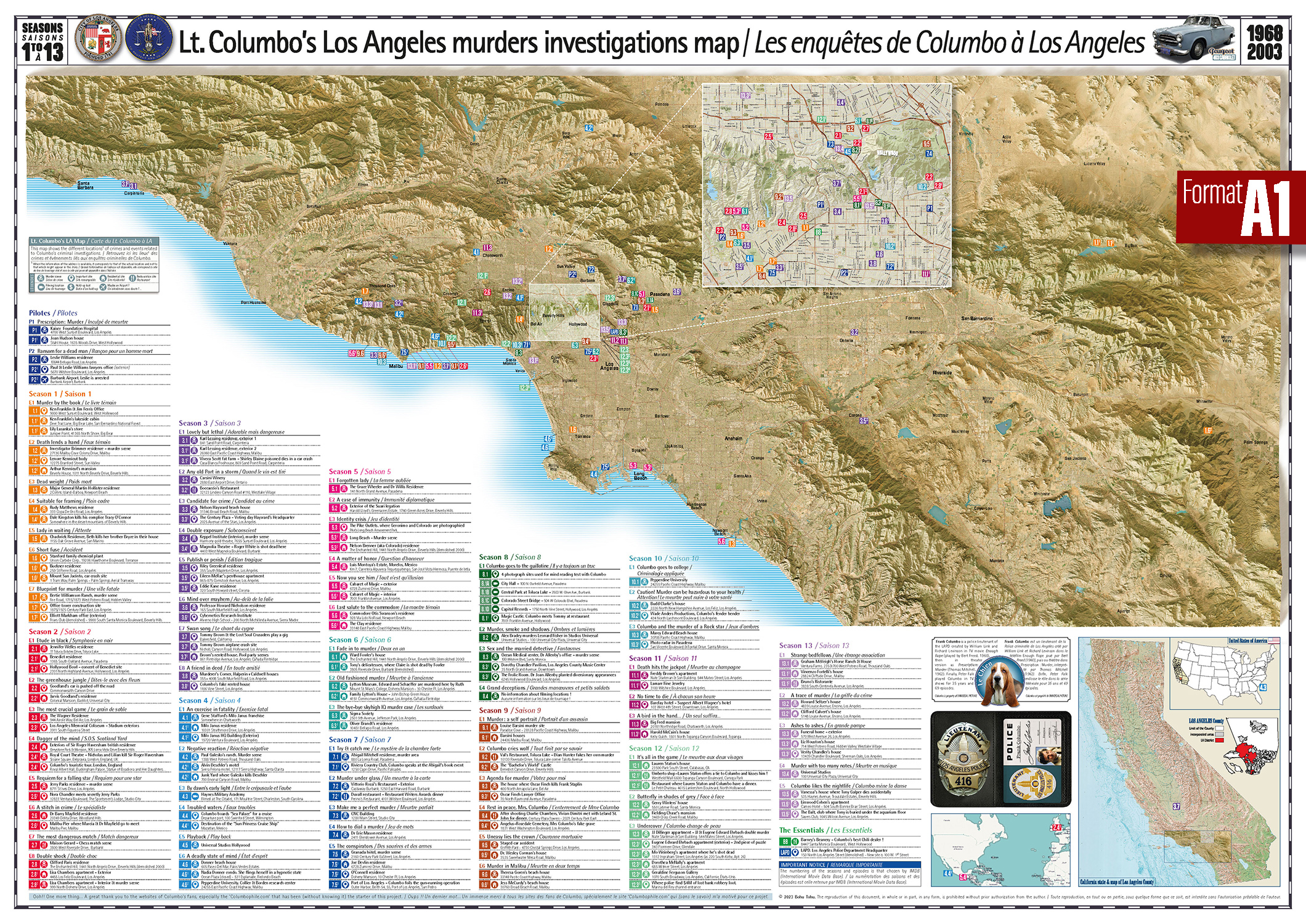 LA map Columbo